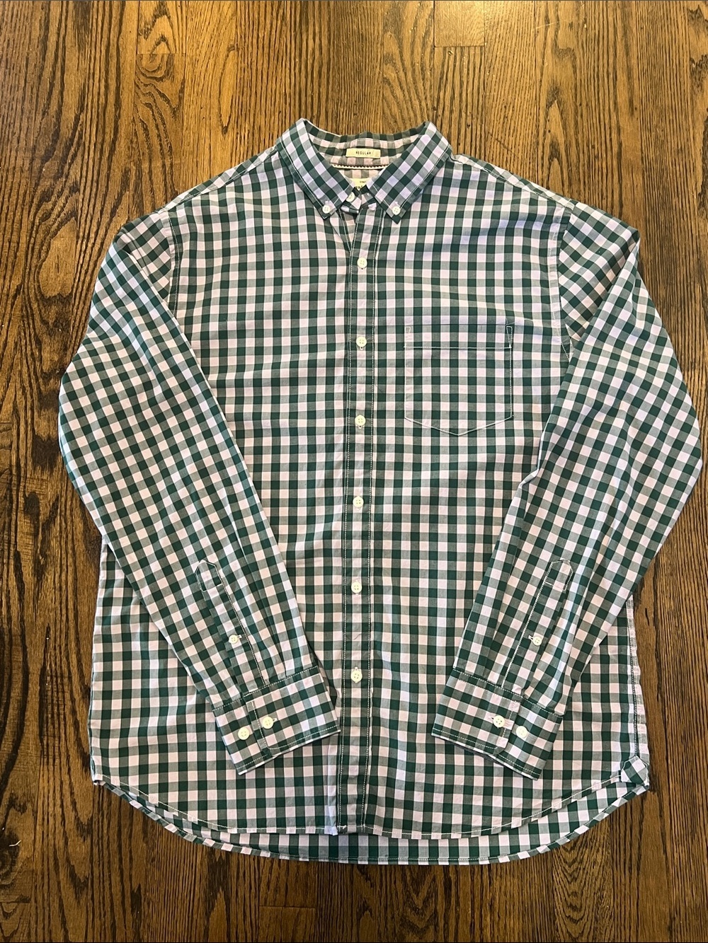 Hawker Rye Green & Pink Gingham Long-Sleeve Button-Down Shirt